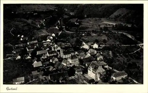Ak Gurtweil Waldshut Tiengen am Hochrhein, Fliegeraufnahme