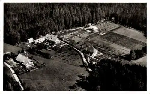 Ak Königsfeld im Schwarzwald Baden, Fliegeraufnahme Sanatorium Kinderweide