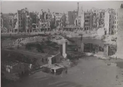 Original Foto Berlin Tiergarten, Linkstraße, Enttrümmerung, um 1945/46, ca. 13 x 17 cm