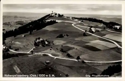 Ak Hohenpeißenberg Peißenberg Oberbayern, Fliegeraufnahme