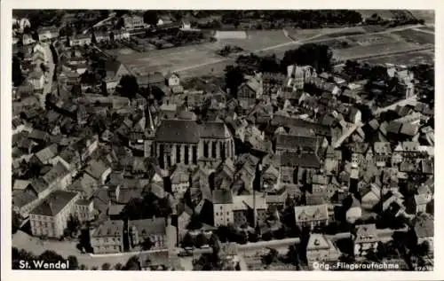 Ak St. Wendel im Saarland, Fliegeraufnahme