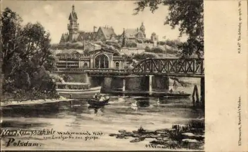 Künstler Ak Thomasczek, Otto, Potsdam, Neue Kriegsschule, Wackermanns Höhe