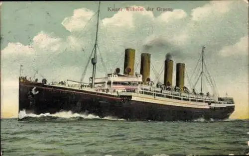Ak Dampfer Kaiser Wilhelm der Große, Norddeutscher Lloyd Bremen NDL