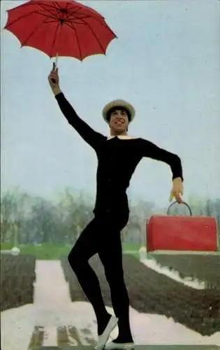 Ak Schauspieler Boris Amarantov, Porträt, Koffer, Regenschirm
