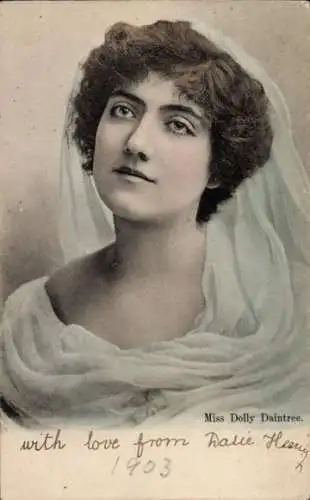 Ak Miss Dolly Daintree, Porträt