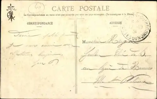 CPA Bretagne, Botrel sur la greve a Port-Blanc