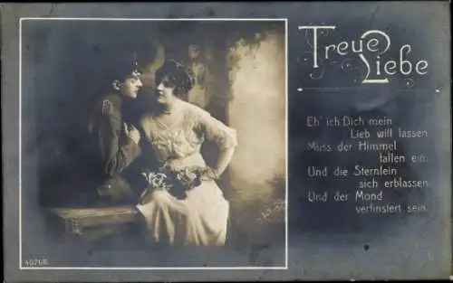 Ak Treue Liebe, Soldat und seine Frau, Soldatenliebe