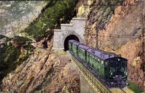 Ak Martinswand-Tunnel, Bergbahn, Eisenbahn