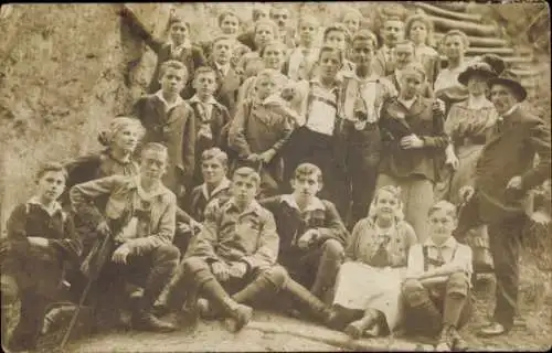 Foto Ak Wanderer, Gruppenbild