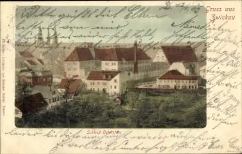 Ak Zwickau in Sachsen, Blick auf das Schloss Osterstein in Zwickau