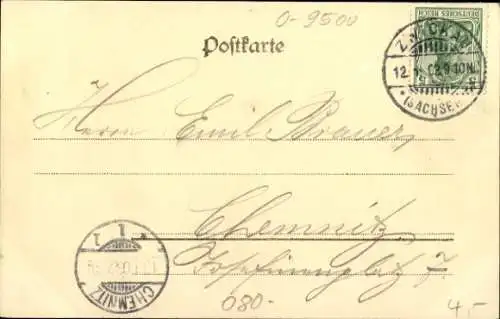 Ak Zwickau in Sachsen, Blick auf das Schloss Osterstein in Zwickau