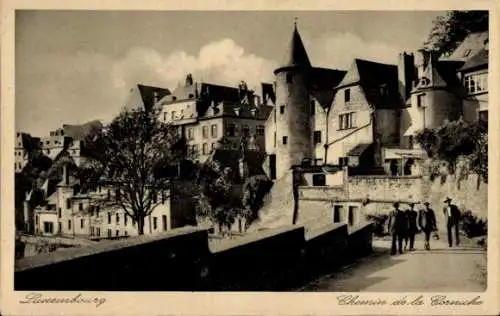 Ak Luxemburg, Chemin de la Corniche, Häuser
