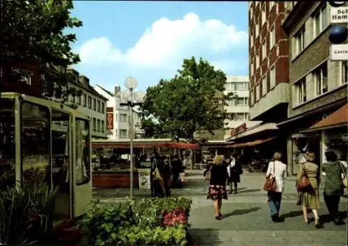 Ak Viersen in Nordrhein Westfalen, Einkaufsstraße, Menschen, Geschäfte, Bäume, blaue Himmel
