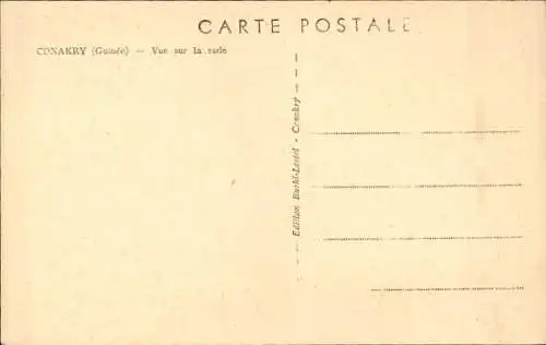 Ak Conakry Guinea, Vue sur la rade