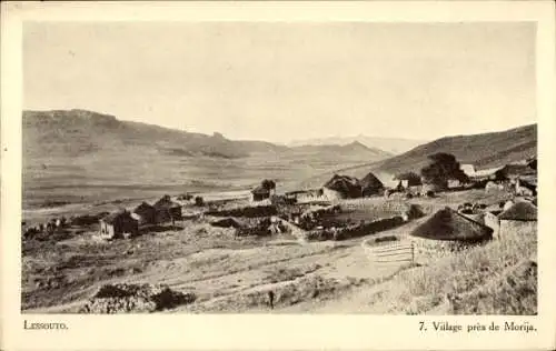 Ak Bei Morija Lesotho, village, Vue générale