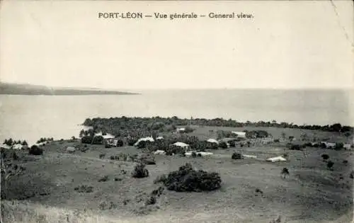Ak Port Leon Ozeanien, Gesamtansicht