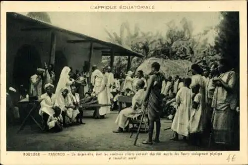 Ak Bukoba Kagondo Tansania, Un dispensaire, dont les nombreux clients , Soeurs missionaires