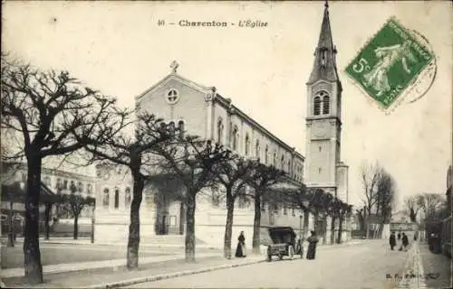 Ak Charenton Saint Maurice Val de Marne, die Kirche