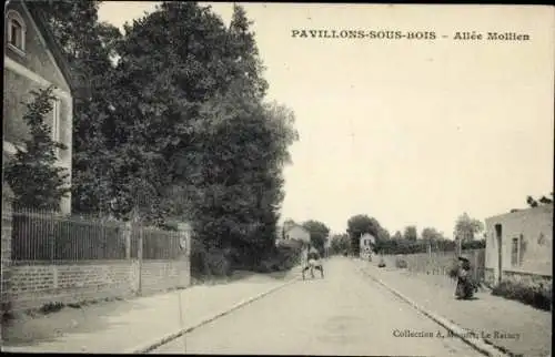 Ak Les Pavillons sous Bois Seine-Saint-Denis, Allee Mollien