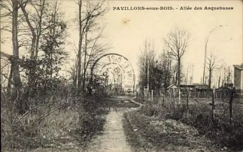 Ak Les Pavillons sous Bois Seine-Saint-Denis, Allee des Aquebuses