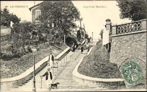 Ak Le Perreux sur Marne Val de Marne, Treppe, hundert Schritte