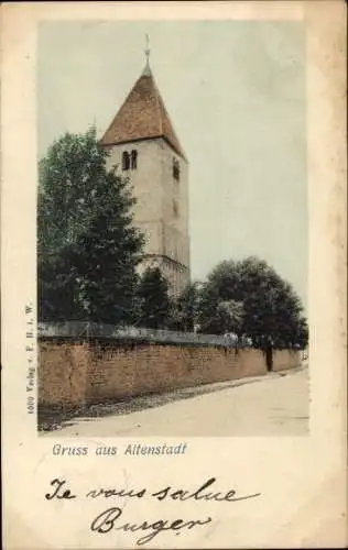 Ak Altenstadt Wissembourg Weißenburg Elsass Bas Rhin, Kirche