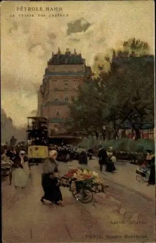 Künstler Ak Paris IX, Square Montholon, Petrole Hahn, Le Tresor des Cheveux