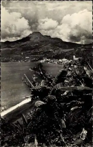 Ak Saint Pierre Martinique, Panorama, Montagne Pelée