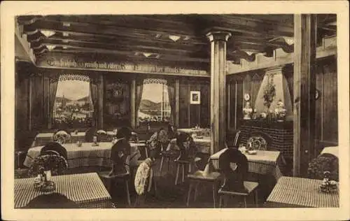 Ak Köln am Rhein, Urban's Hotel Ewige Lampe, Innenansicht, Rheinische Winzerstube