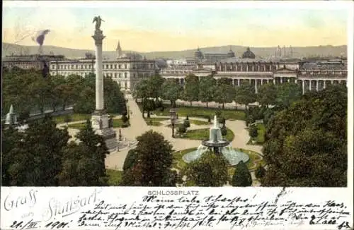 Ak Stuttgart in Württemberg, Schlossplatz