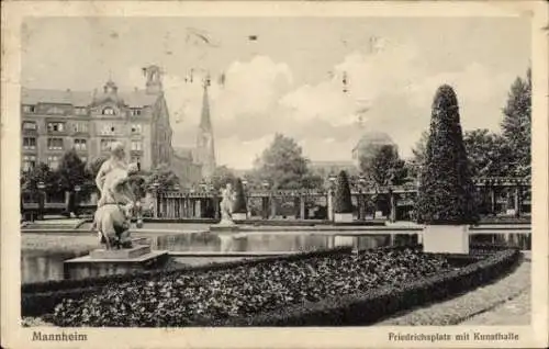 Ak Mannheim in Baden, Friedrichsplatz, Kunsthalle