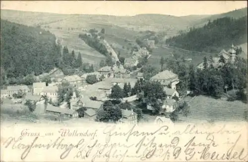 Ak Wallendorf in der Eifel, Foto von  Landschaft, Häuser, Bäume
