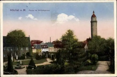 Ak Höchst Frankfurt am Main, Schlossgarten