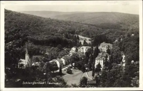 Ak Schlangenbad im Taunus Hessen, Blick vom Wilhelmsfelsen