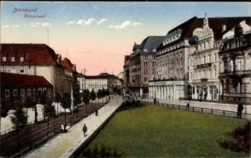 Ak Dortmund im Ruhrgebiet,  Königswall, Architektur, Straßenansicht,  Gebäude