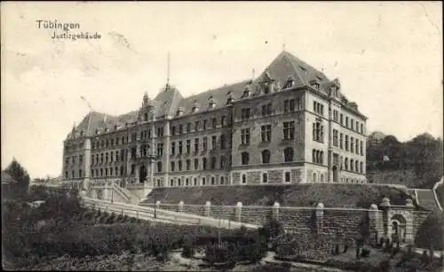 Ak Tübingen am Neckar, Justizgebäude, Tübingen