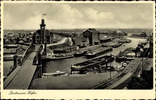 Ak Dortmund im Ruhrgebiet, Hafen