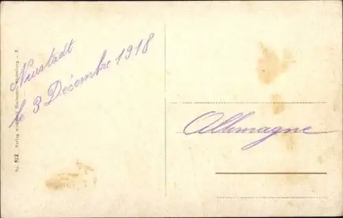 Ak Neustadt an der Haardt Neustadt an der Weinstraße , Bahnhofplatz mit Saalbau, Blick auf Gebäud