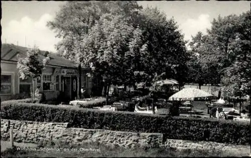 Ak Berlin Spandau Hakenfelde, Wirtshaus Schönblick an der Oberhavel