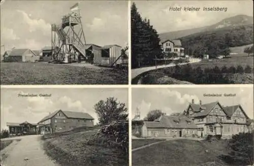 Ak Brotterode in Thüringen, Kleiner Inselsberg, Hotel  Preussischer Gasthof, Gothaischer Gasthof