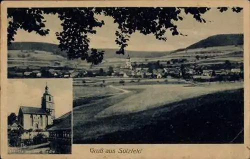 Ak Sülzfeld Thüringen, Gesamtansicht, Kirche