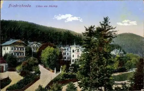 Ak Friedrichroda Thüringer Wald, Blick auf die Villen am Büchig