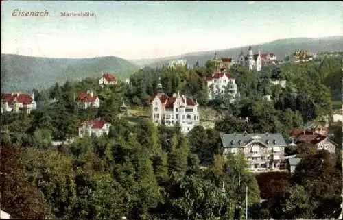 Ak Lutherstadt Eisenach in Thüringen, Blick zur Marienhöhe, Villen 