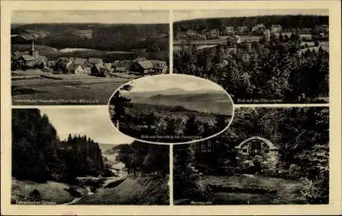 Ak Masserberg in Thüringen, Rennsteig, Panorama