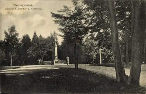 Ak Oberhof am Rennstieg Thüringer Wald, Denkmal
