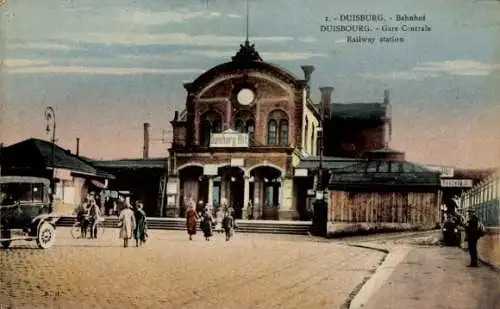 Ak Duisburg im Ruhrgebiet, Bahnhof
