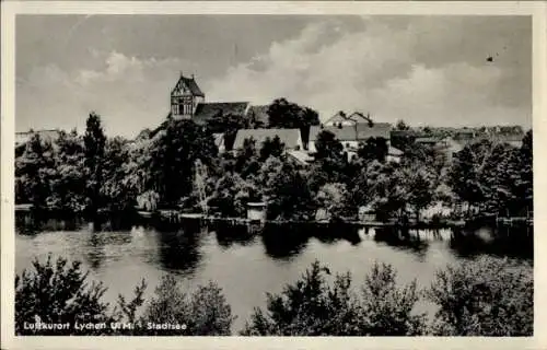 Ak Lychen im Kreis Uckermark, Stadtsee