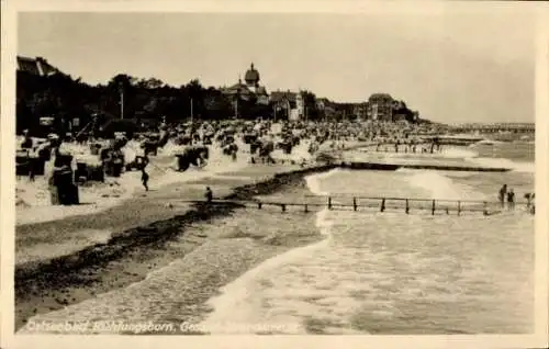 Ak Ostseebad Kühlungsborn, Strandansicht, Ostseebad  viele Strandkörbe, Meer