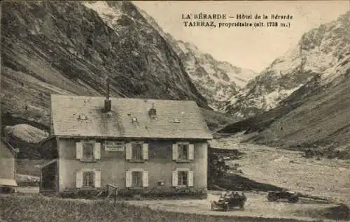 Ak La Berarde Isère, Hôtel de la Bérarde, Berge, Alpentäler, 1738 m.