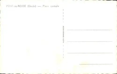 Ak Pont de Roide Doubs, Place centrale